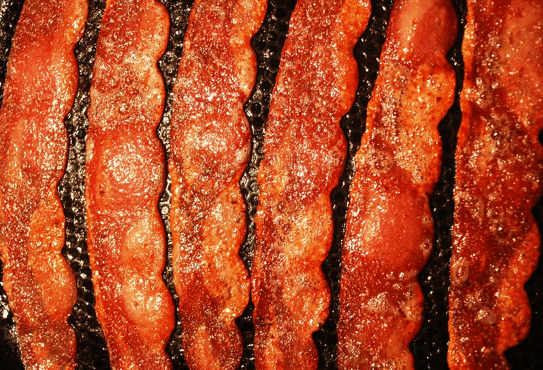 Industrial Bacon Cooking